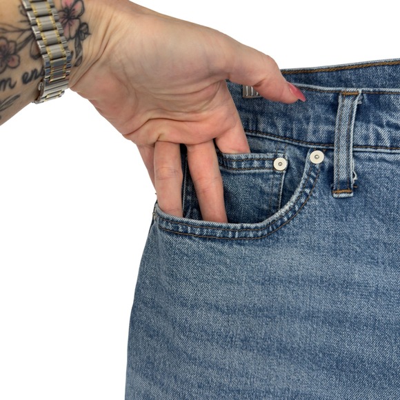 Madewell Perfect Vintage Flare Jeans 31 /‎ 12 Blue Stretch Denim Boho Western - Picture 5 of 12